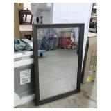 Gray Wood  Wall Mirror 46in X 32
