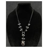 Vintage Black & White Beaded Necklace