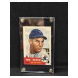 Yogi Berra 1953 # 104 Baseball Card in Case