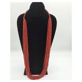 17" Red Beaded Necklace & NWT Bracelet