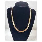 10K Herringbone 16 Inch Chain Necklace