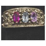 10K Gold Cocktail Ring  Sz 7