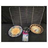 Oven Rack, Decorative Plate, Wicker Plate, Mini