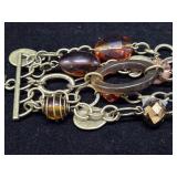 Premier Designs Hammered Bronze Tone Faux Amber