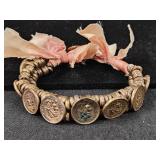 Vintage Faux French Coin Bracelet