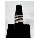 925 Silver Spiral Ring Size 7