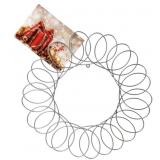 Silver Metal Wreath Wall Mount Christmas Card Hold