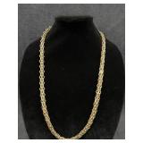 M, Gold Tone Linked Chain