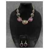 (2) Pc, Multi Tourmaline Necklace & Earrings