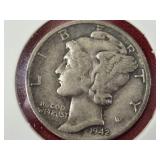 1942 Mercury Dime