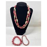 Premier Design Coral Pink and Goldtone Bead Two