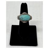 Barse Faceted Turquoise LARGE Starting Silver Ring