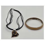 Safari Heart Necklace & Yellow Bracelet