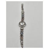Ladies Quartz Watch w/Colorful Stone Band