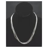Premier Designs Multi-Strand Silver Tone Necklace