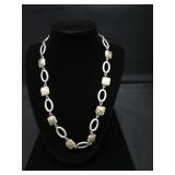 18" + 3" Premier Designs Antiqued Goldtone & Silve