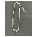 Premier Designs Double Strand Cross Anklet 6"