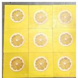 4x4 ft Lemon Slice Wooden Wall Grid Art