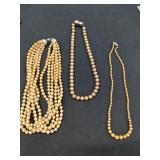 Vintage Faux Pearl Necklaces 1 Clasp Marked