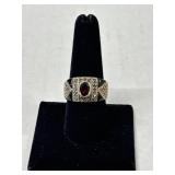 925 Silver Marcasite Setting Ring Size 9