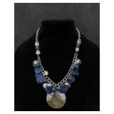 Jules Silver Tone Beaded Necklace