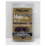 TriLink 14" Titanium Full Chisel Chainsaw Chain