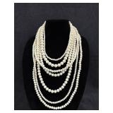 Faux Pearl Necklace Strands
