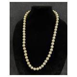 Faux White Pearl Necklace