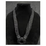 Multi Strand Black Necklace