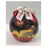 1995 Coca Cola Polar Bear Christmas Ball Ornament