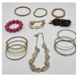 Bracelets & More Bracelets + Leaf Necklace