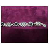Premier Designs Black Silver Tone Magnetic