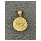 10K VTG Houston Rockets 1" Gold Pendant