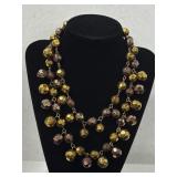 VTG Robert Rose Earth Colored Double Strand Bead