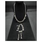 Small Crystal Beaded Necklace, Bracelet & Earrings