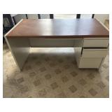60"x 29.5x30" Steelcase Wood Top Desk W/Drawers