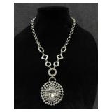 Vintage Medallion Beaded Necklace