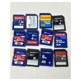 12 SD Cards