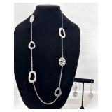 Premier Designs Art Chain Link Necklace Silver