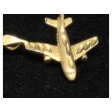 14K Airplane Charm