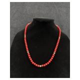 Red & Gold Womenï¿½s Beaded Necklace