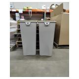 (2) Rubbermaid Square Trash Bins