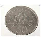 1988 Singapore 50 Cent Piece