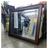 Cherry Wood Framed Rectangular Mirror