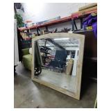 Wooden Framed Vanity Style Mirror 44in X 36in