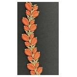 VTG Marboux by Boucher Orange Coral Leaf 7"