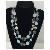 VTG Crown Trifari Double Strand Beaded Necklace