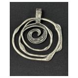 Premier Designs Jewelry Silver Swirl PENDANT