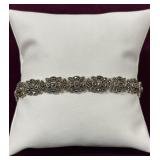 Signed NF .925 Silver w/ Marcasite & Gemstones