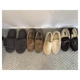 (2) Pr Hard Sole Moccasins + (2) Prs Slippers